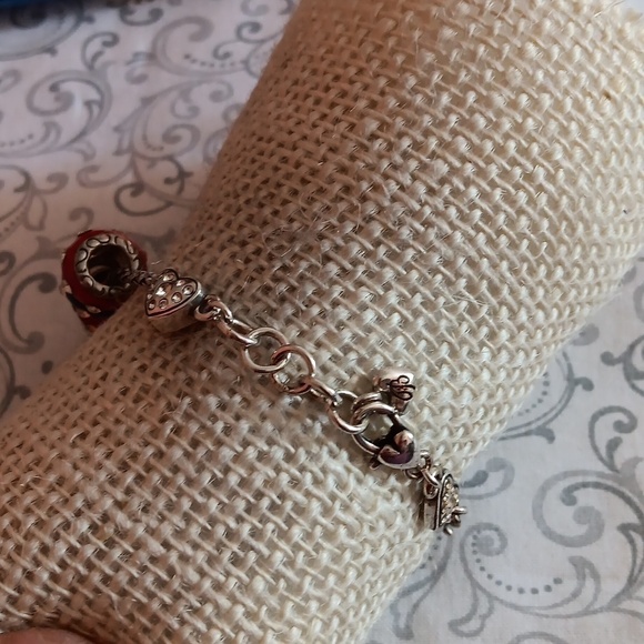 Brighton Silver Red and Blue Barrel Slide Bracelet - Picture 6 of 12